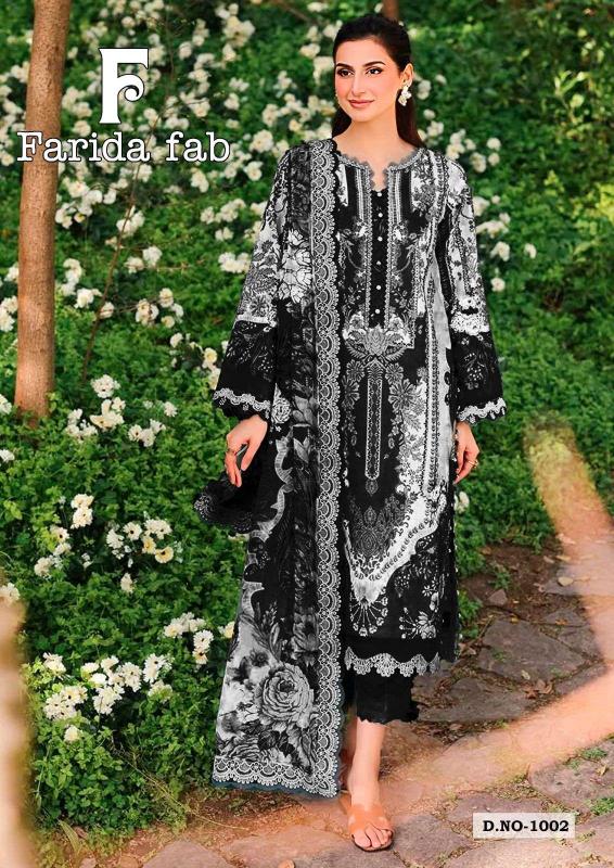 Farida fab black & white wholesale salwar suit market in kolkata 